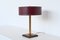 Red Leather Clad Table Lamp by Jacques Adnet, France, 1960 2