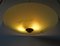 Lampada da soffitto grande rotonda in ottone e vetro, anni '50, Immagine 5