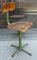 Mid-Century Green Painted Iron Frame & Beech Plywood Adjustable Workshop Swivel Chair, 1950s 1