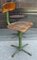 Silla giratoria de taller Mid-Century con marco de hierro pintado y contrachapado de haya, años 50, Imagen 1