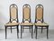 Chaises 207R en Bois Courbé par Michael Thonet pour Thonet, Allemagne, 1980s, Set de 3 1