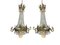 French Empire Crystal and Gilt Bronze Chandeliers, Set of 2 1
