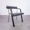 Chairs in Lacquered Wood, Metal & Black Leatherette, 1970s, Set of 4 1