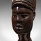 Antique African Ornamental Hand-Carved Ebony Female Bust, 1900s 9