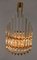 Moderne Venezianische Triehedel Deckenlampe aus Messing und Murano Glas, 1980er 7