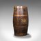 Antique English Victorian Oak Coopered Barrel Stick Stand 1