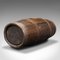 Antique English Victorian Oak Coopered Barrel Stick Stand 9