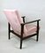 Fauteuil Vintage en Velours Rose, 1970s 3