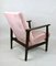 Vintage Pink Velvet Lounge Chair, 1970s 3