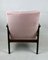 Fauteuil Vintage en Velours Rose, 1970s 4