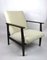 Vintage Beige Velvet Lounge Chair, 1970s, Image 1