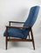 Vintage Blue High Armchair by Edmund Homa, 1970s 8