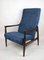 Fauteuil Haut Bleu Vintage par Edmund Homa, 1970s 2