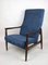 Vintage Blue High Armchair by Edmund Homa, 1970s 2