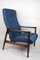 Vintage Blue High Armchair by Edmund Homa, 1970s 1