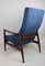Vintage Blue High Armchair by Edmund Homa, 1970s, Image 9
