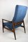 Vintage Blue High Armchair by Edmund Homa, 1970s 7