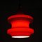 Blutige Vintage Deckenlampe aus rotem Glas, 1970er 3