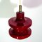 Vintage Blood Red Glass Ceiling Lamp, 1970s 10