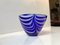 Modernist Blue Spiral Bowl by Vicke Lindstrand for Kosta Boda, 1960s 1