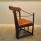 Arts & Crafts Corner Chair with Leather Turned Straps 5