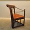 Arts & Crafts Corner Chair with Leather Turned Straps, Image 5