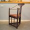 Arts & Crafts Corner Chair with Leather Turned Straps, Image 4