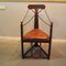 Arts & Crafts Corner Chair with Leather Turned Straps 1