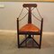 Arts & Crafts Corner Chair with Leather Turned Straps, Image 1