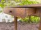 Rustic Solid Oak Table with 2 Drawers 16