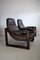 Mid-Century Modern Brazilian Mahogany and Leather Lounge Chairs from Percival Lafer, Set of 2, Image 9