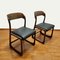 Chaises de Salon Trineau en Cuir Noir de Baumann, France, 1960s, Set de 2 4