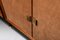 Modular Bookcase in Wood, Suede and Brass, Italy, Late 1950s, Image 5