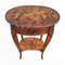 Antiker Nierenförmiger Tisch mit Intarsien 1