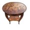Antiker Nierenförmiger Tisch mit Intarsien 1