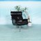 Mid-Century Black Leather Swivel Lounge Chair, 1960s, Image 1