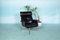Mid-Century Black Leather Swivel Lounge Chair, 1960s 12