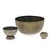 19th Century Thai Solid Silver Gilt & Niello Enamel Betel Bowls, Siam, 1860s, Set of 3 1