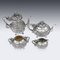 19th Century Chinese Export Solid Silver Tea Set, Woshing, Shanghai, 1890s, Set of 4 8