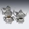 19th Century Chinese Export Solid Silver Tea Set, Woshing, Shanghai, 1890s, Set of 4, Image 2