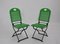 Green Garden or Patio Folding Chairs, 1980s, Set of 10 5