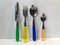 Vintage Italian Acrylic Glass and Stainless Steel Cutlery, 1970s, Set of 29, Image 1