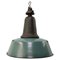 Vintage Industrial Cast Iron & Petrol-Colored Enamel Pendant Lamp, Image 1
