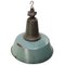 Vintage Industrial Cast Iron & Petrol-Colored Enamel Pendant Lamp 2