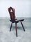 Brutalist Dining Chair Set from Lux-Wood, Belgium, 1960s, Set of 6 9