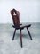 Brutalist Dining Chair Set from Lux-Wood, Belgium, 1960s, Set of 6, Image 9