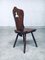 Brutalist Dining Chair Set from Lux-Wood, Belgium, 1960s, Set of 6 1
