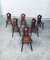 Brutalist Dining Chair Set from Lux-Wood, Belgium, 1960s, Set of 6 22