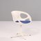 Table A622 Ronde Blanche et Chaises de Salon de Fritz Hansen, 1960s, Set de 3 10