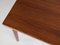 Midcentury Danish rectangular dining table in teak 1960s - with hidden extensions 10